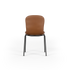 Chair no. One S1 spisestol med pulverlakkert svart stålramme og svart SPOOR-lærsete.