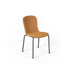 Chair no. One S1 spisestol i Luna Sandstone med pulverlakkert stålramme og lærsete.