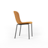Chair no. One S1 spisestol med pulverlakkert stålramme og Luna Sandstone farget sete trukket med SPOOR-lær.