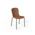 Chair no. One S1 spisestol med pulverlakkert stålramme og Luna Walnut skinnsete, innendørs bruk.