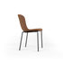Chair no. One S1 spisestol med pulverlakkert stålramme og Luna Sandstone farget sete i resirkulert plast og SPOOR-lær.
