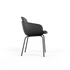 Chair no. One S2 i Terra Black med dobbeltskall og pulverlakkert stålramme, innendørs spisebordsstol.