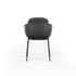 Chair no. One S2 in Terra Black with double shell design and powder-coated steel frame.