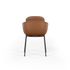 Chair no. One S2 in Terra Black with double shell design and steel frame, indoor dining chair.