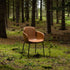 Chair no. One S2 med dobbeltskall og pulverlakkert svart stålramme, trukket i svart lær.