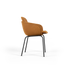 Chair no. One S2 with Luna Sandstone leather upholstery and black powder-coated steel frame.
