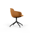 Chair no. One S2 in Terra Safari leather with black swivel base without return swing, indoor dining chair.