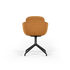 Chair no. One S2 in Terra Safari with black swivel base, upholstered in leather with double shell design.