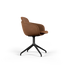 Chair no. One S2 Terra Safari with black swivel base, leather upholstery and ergonomic double shell design.