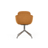 Chair no. One S2 with polished aluminum swivel base in Luna Sandstone leather upholstery.