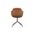 Chair no. One S2 in Terra Black with polished aluminum swivel base and leather upholstery.
