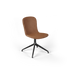 Chair no. One S1 spisestol i Luna Walnut med dreiefot i aluminium uten retursving, innendørs bruk.