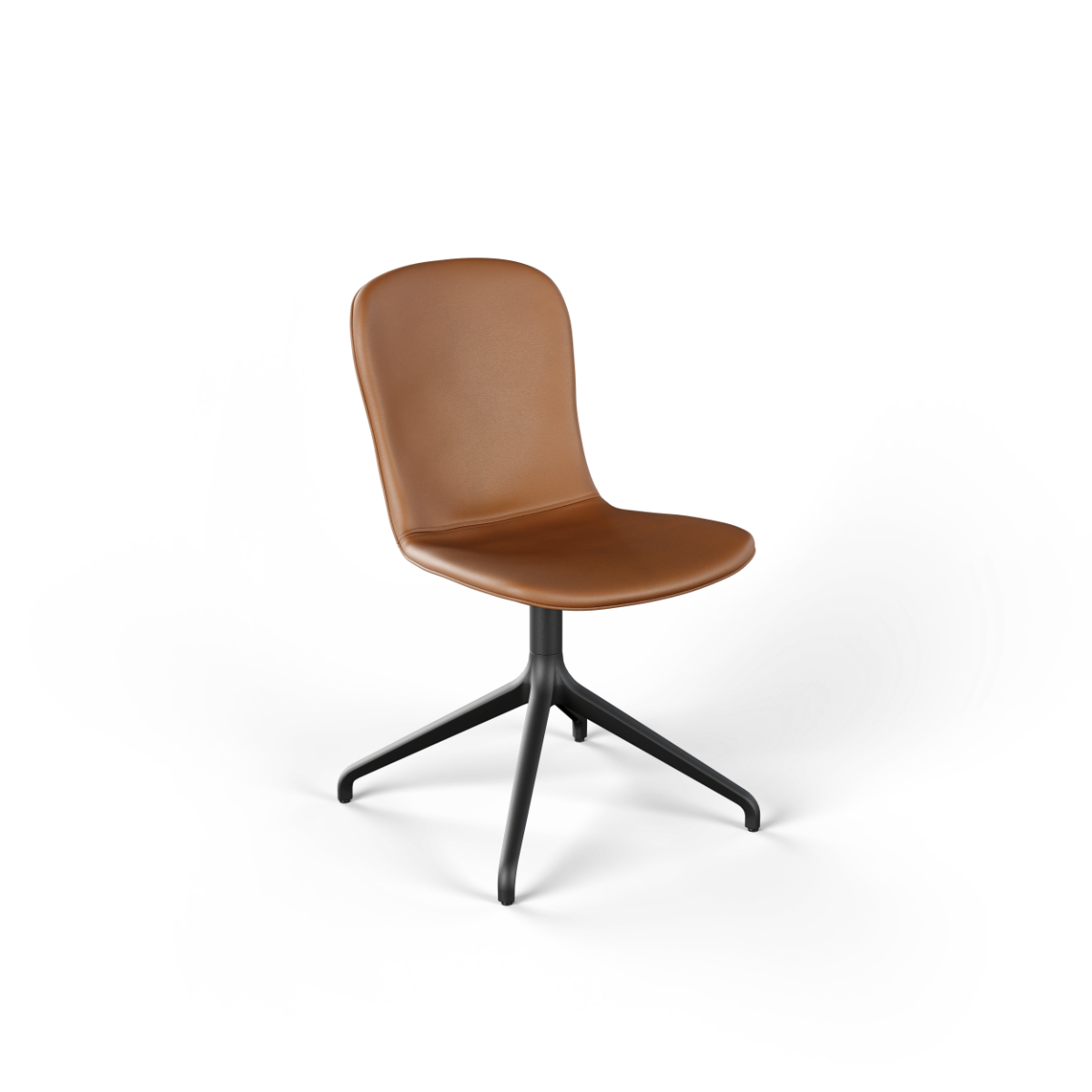 Chair no. One S1 spisestol i Terra Safari med dreiefot og retursving, innendørs bruk.