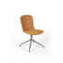Chair no. One S1 spisestol i Luna Sandstone med polert aluminium dreiefot uten retursving.