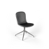Chair no. One S1 spisestol i Terra Black med polert aluminium dreiefot og retursving, innendørs bruk.