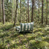 Mollis Lounge Chair i Renesse Olive med pulverlakkert aluminiumsramme og mykt tekstil, utendørs loungestol.