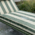 Mollis Sunbed utendørs solseng i Renesse Olive med justerbart rygglen og aluminiumsramme.