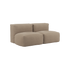 Soft Sofa Indoor 2-seters sofa i mykt Teddy Brown stoff med modulær design og uten ramme.