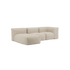Soft Sofa Indoor 3-seter modulsofa med lounger i beige Teddy tekstil.