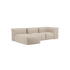 Soft Sofa Indoor 3-seter med lounger i beige corduroy stoff i moderne modulær design.