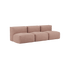Soft Sofa Indoor 3-seters sofa i Corduroy Rose uten puff, myk og modulbasert design.