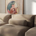 Soft Sofa Indoor 3-seter i Teddy Beige tekstil uten puff, myk og modulbasert innendørs sofa.