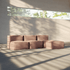 Soft Sofa Indoor 3-seter i Corduroy Rose stoff uten puff, myk og modulær sofa for innendørs bruk.