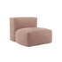 Soft Sofa Indoor sete i rosa corduroy stoff med myk, modulær design og avtakbart trekk.