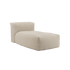 Soft Sofa Indoor lounger in beige Teddy fabric with soft, cushioned design and low profile.
