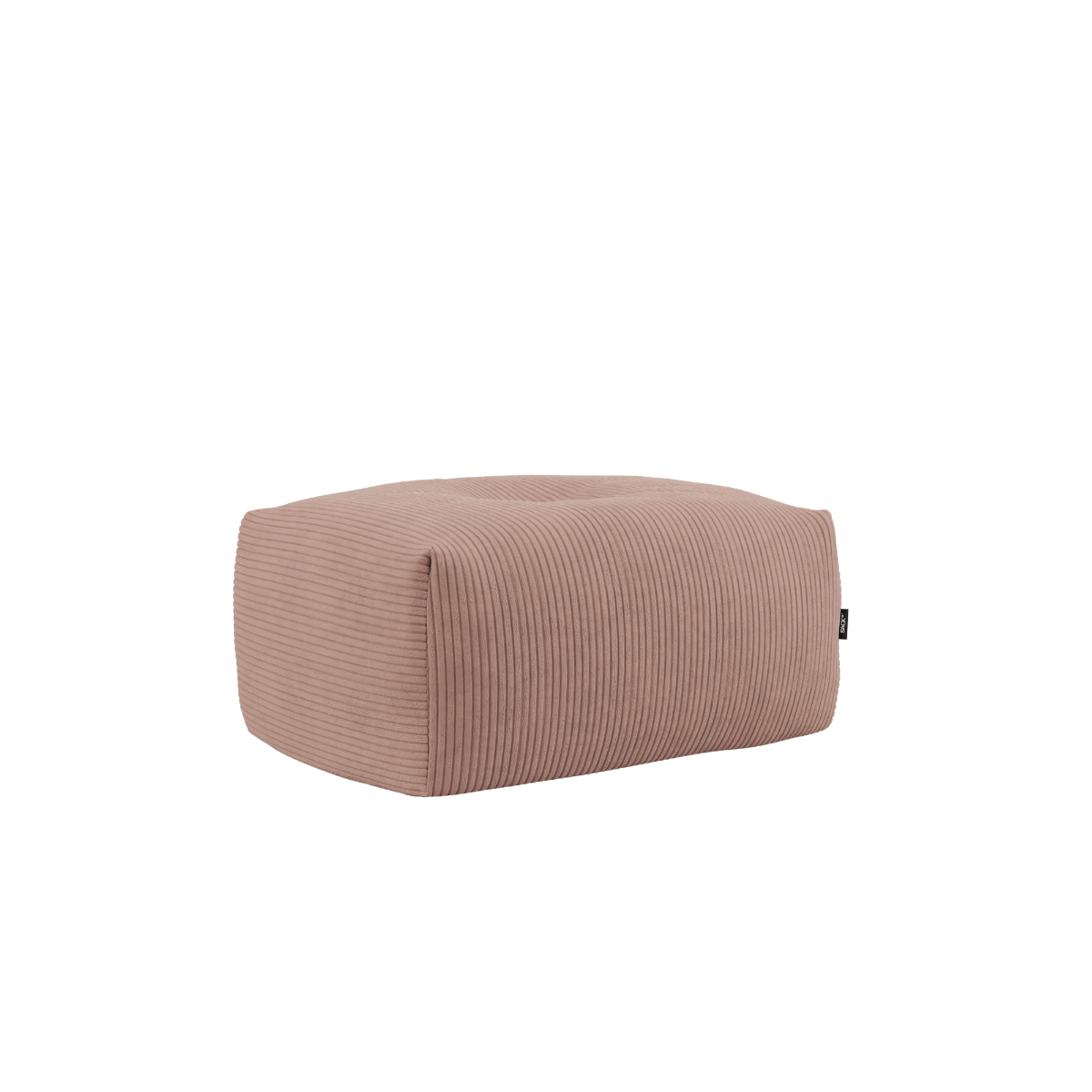 Soft Sofa Indoor pouf i rosa Corduroy med brede ribber, myk og modulær innendørs sofa.