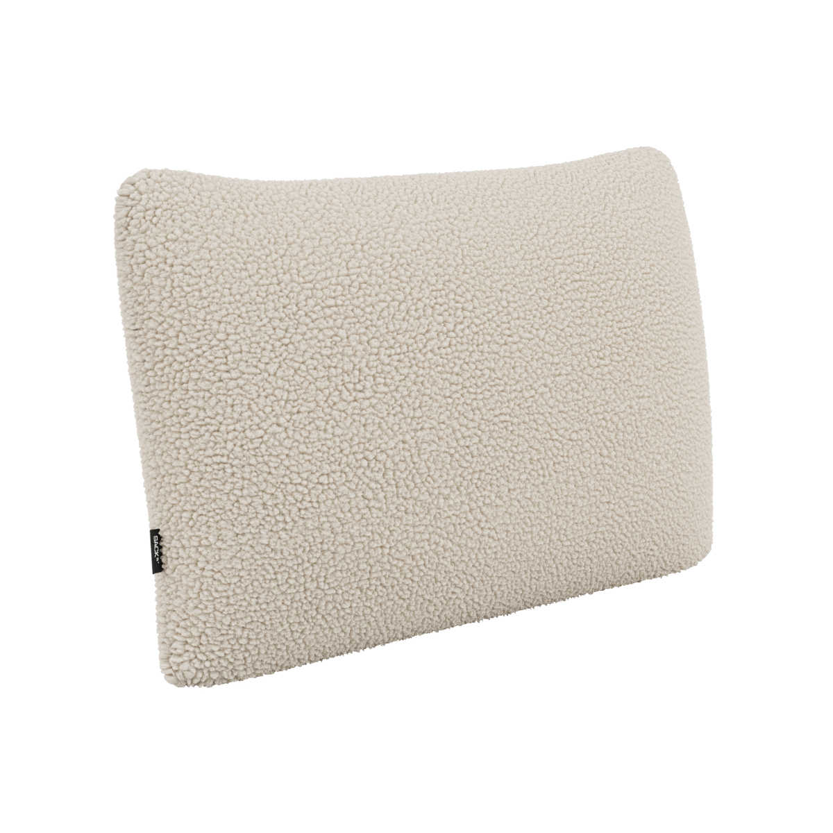 Rektangulær Soft Sofa Indoor Cushion i mykt Teddy Beige stoff med kaldskumfyll.