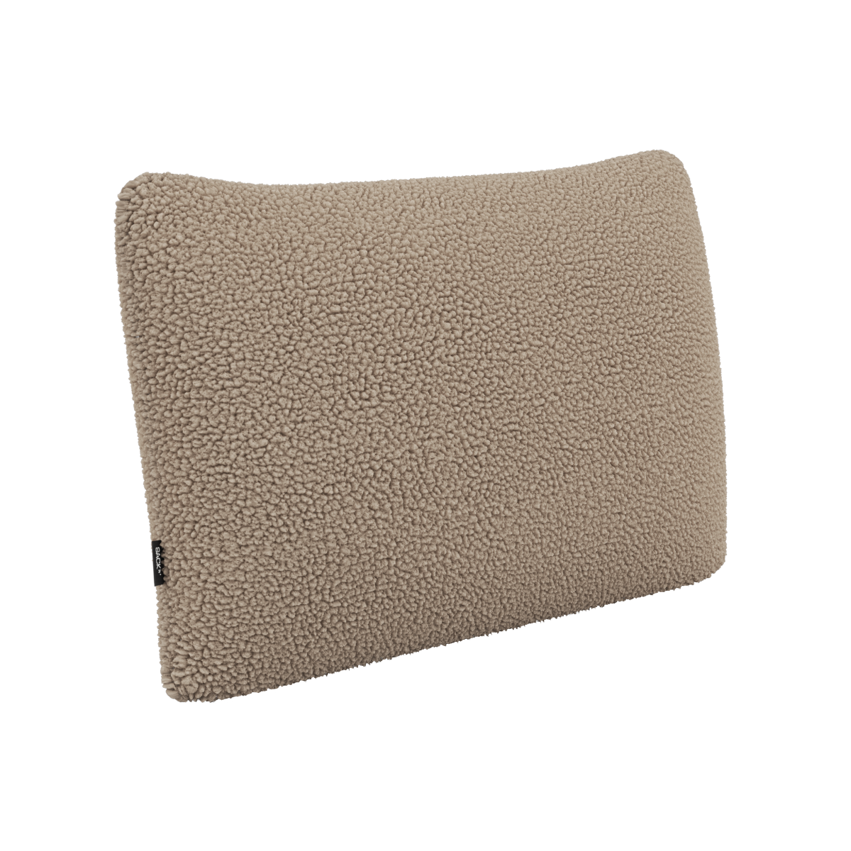 Rektangulær Soft Sofa Indoor Cushion i Teddy Brown tekstil med kaldskumfyll, enkel og myk pute.
