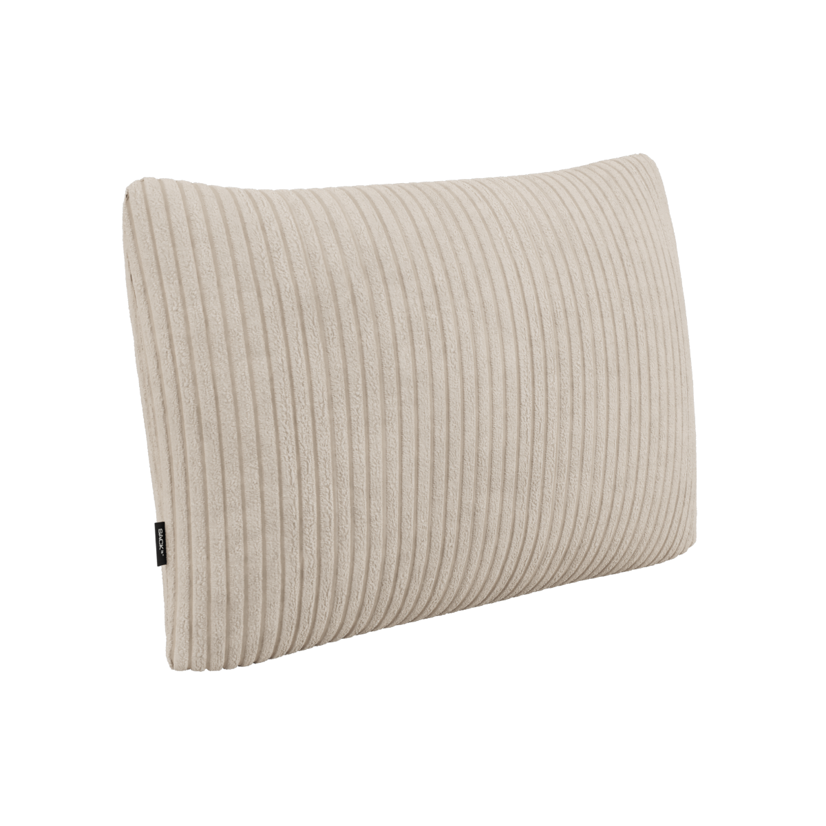 Rektangulær Soft Sofa Indoor Cushion i beige corduroy med brede ribber, avtakbart trekk.