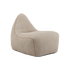 SACKit Chair Indoor i beige corduroy med rund, myk form og lav ryggstøtte.