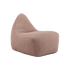 SACKit Chair Indoor i myk corduroy stoff i rosafarge med rund og organisk form.