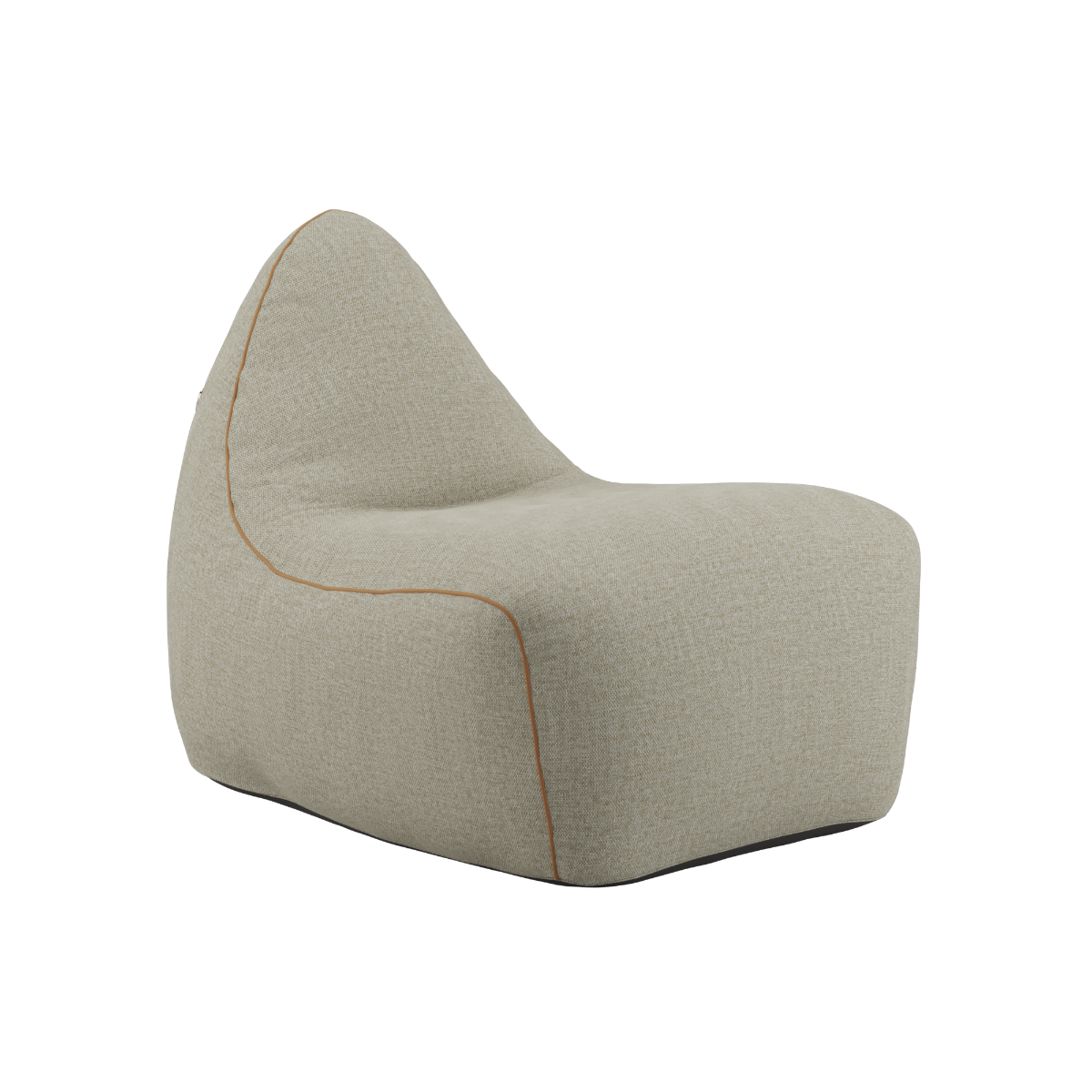 SACKit Chair Indoor i Cosmo Beige stoff med rund, myk form og lav sittehøyde.