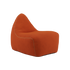 SACKit Chair Indoor i rund form med oransje Jaquard-tekstiltrekk, myk og innbydende saccostol.