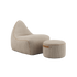 SACKit Chair & Pouf Indoor i beige corduroy med myk, rund form og lavt design.