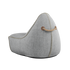 Cobana Lounge Chair og Pouf i grått olefinfiber med rund puf og ryggstøtte, innendørs og utendørs bruk.