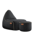 Cobana Lounge Chair og Pouf i svart, vanntett sakkosekk med ryggstøtte, dansk design.