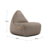 Cobana Lounge Chair og Pouf i grått stoff, innendørs og utendørs salongstol med ryggstøtte.