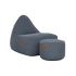 Cobana Lounge Chair og Pouf i Kirra Indigo, vanntett sakkosekk med ryggstøtte i dansk design.