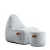 Cobana Junior Lounge Chair og pouf i sand melange farge, innendørs og utendørs sakkosekk for barn.