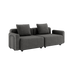 Cobana Lounge Sofa 2-seter i grå med armlener uten puff, modulbasert utendørs sofa med aluminiumsramme.