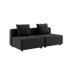 Cobana Lounge Sofa 2-seters uten armlener i svart med pulverlakkert aluminiumsramme og olefintekstiler.
