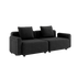 Cobana Lounge Sofa 2-seter i svart med armlener, uten puff, modulbasert utendørssofa i aluminium og tekstil.