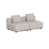 Beige Cobana modulsofa for utendørs bruk med to sitteplasser og myke ryggputer fra sackit dansk design for hage og terrasse