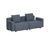 Mørkegrå toseters utendørs sofa fra sackit med to seteputer og to ryggputer i slitesterkt tekstil for terrasse og hage、】【