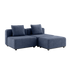 Kirra Indigo Cobana Lounge Sofa 2-seter med puff uten armlener i utendørs miljø