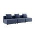 Kirra Indigo Cobana Lounge Sofa uten armlener og puff i modulbasert design for utendørs bruk.